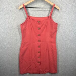 Tommy Bahama Dress Womens 8 Coral Pink Silk Button Front Sleeveless Shift EUC